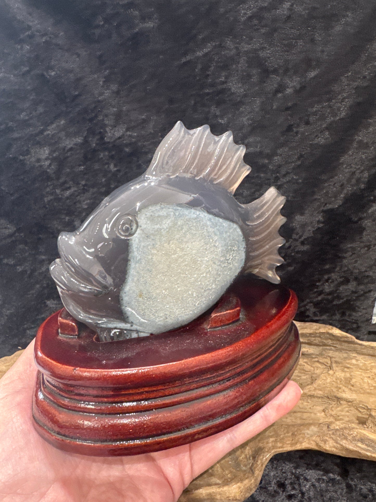 Drusy Agate Fish