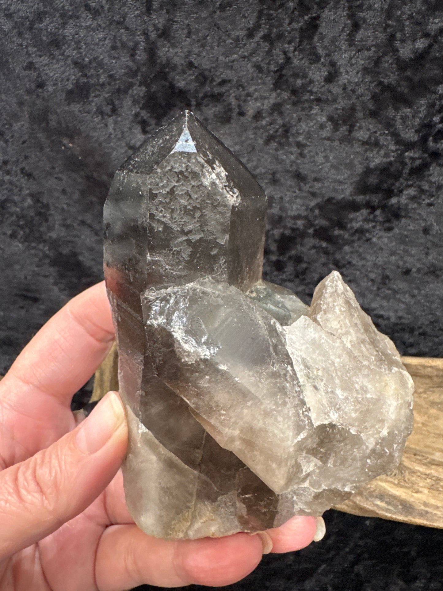 Smoky Quartz Channeler with Phantom Growth (Natural Formation)