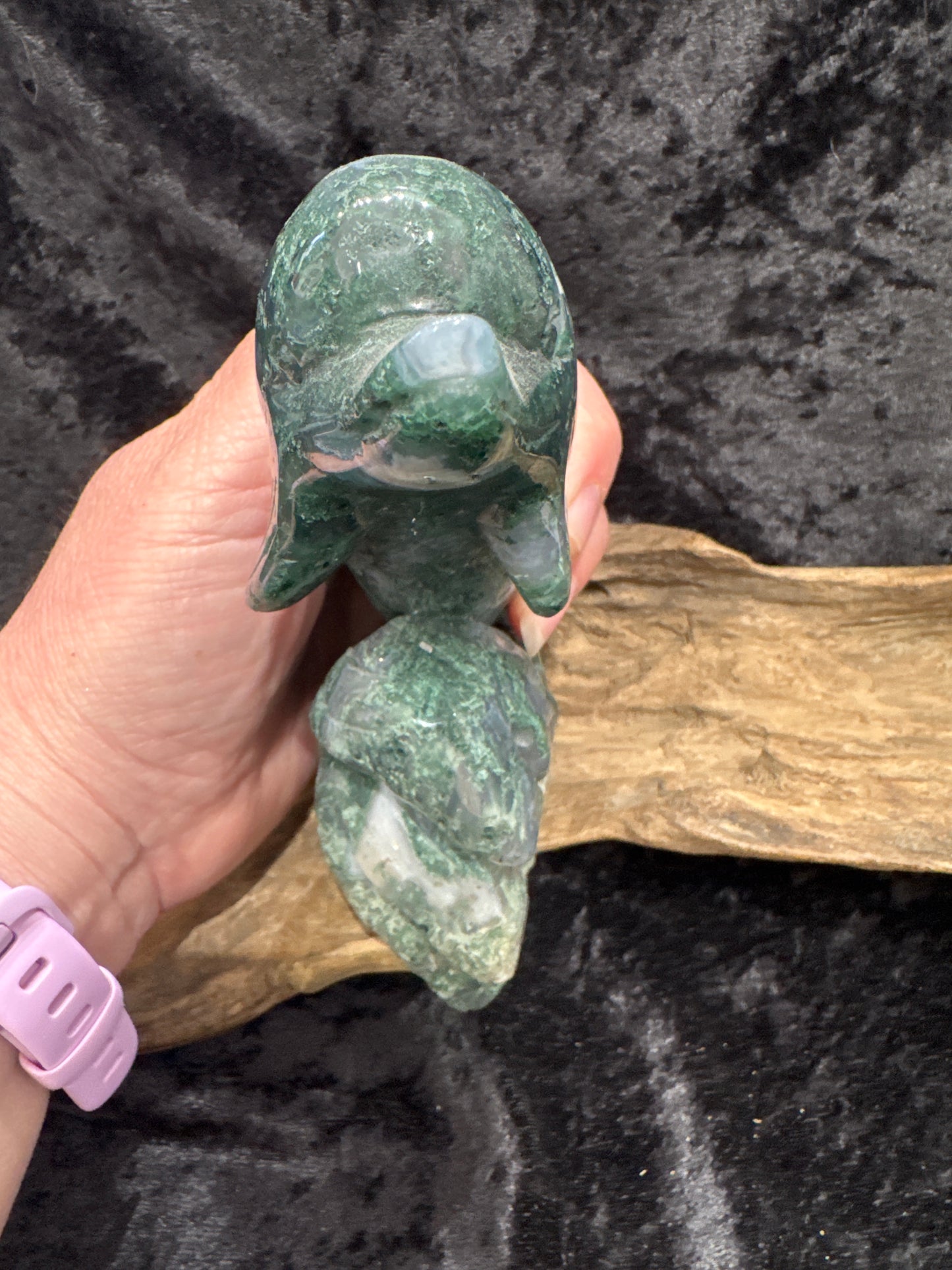 Moss Agate Dolphin