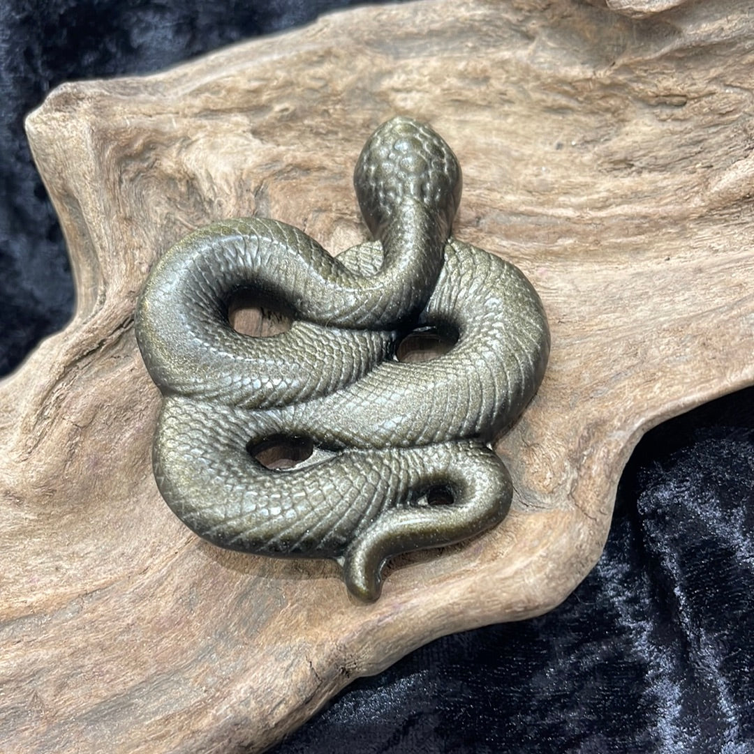 Gold sheen Obsidian snake