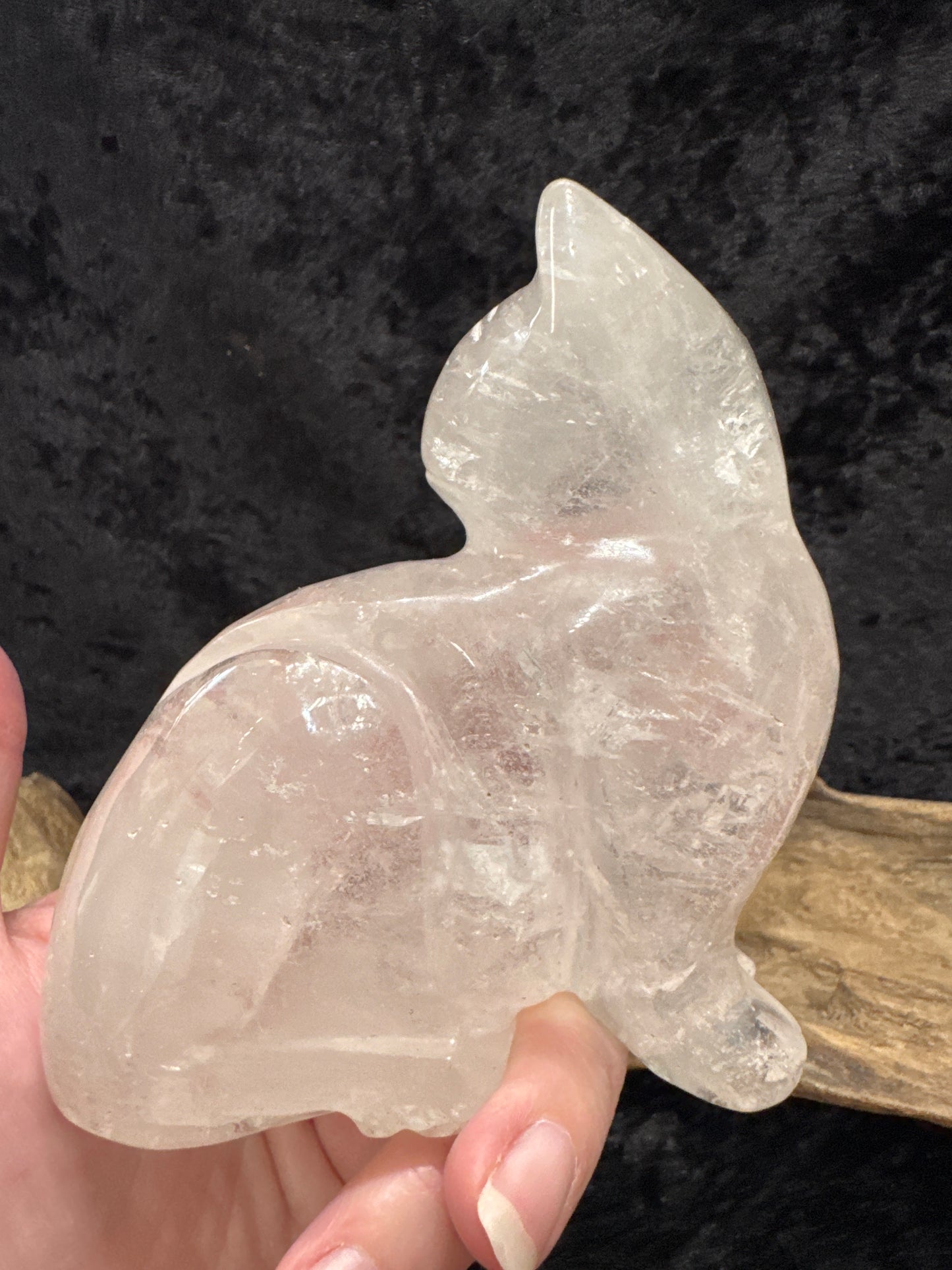 Quartz Cat Carving