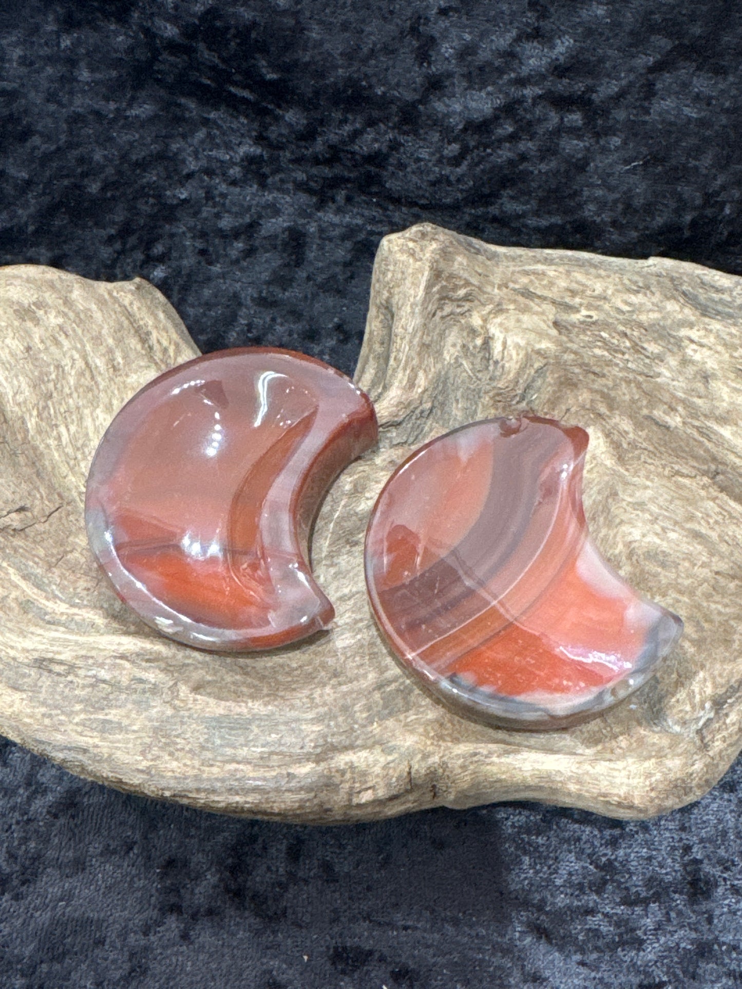 Carnelian Crescent Moon Bowl