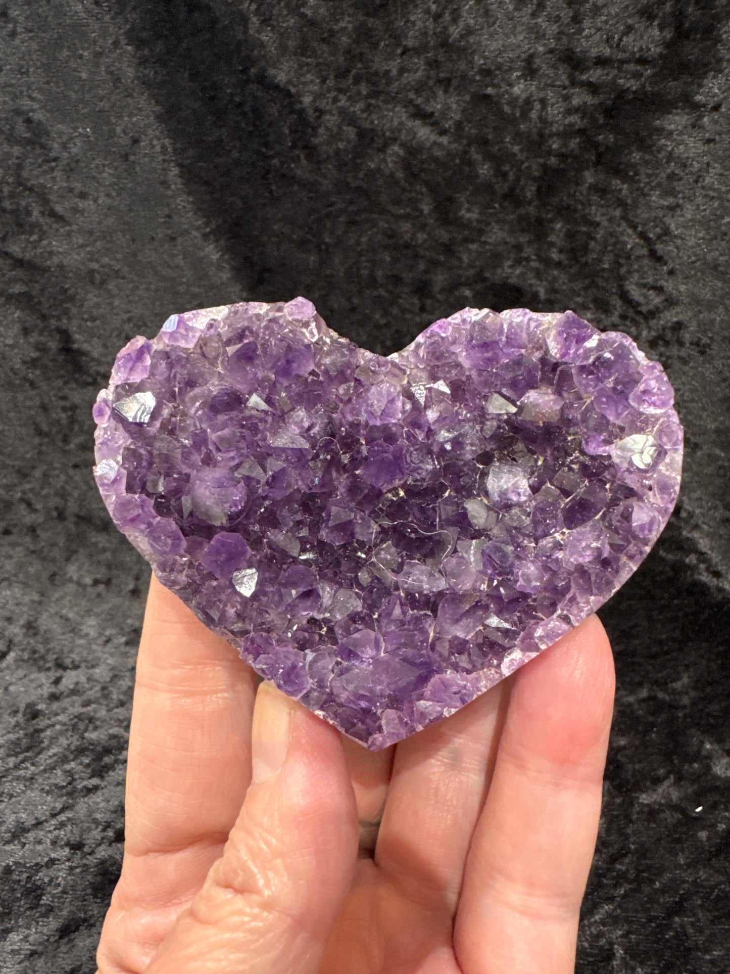 Druzy Amethyst heart