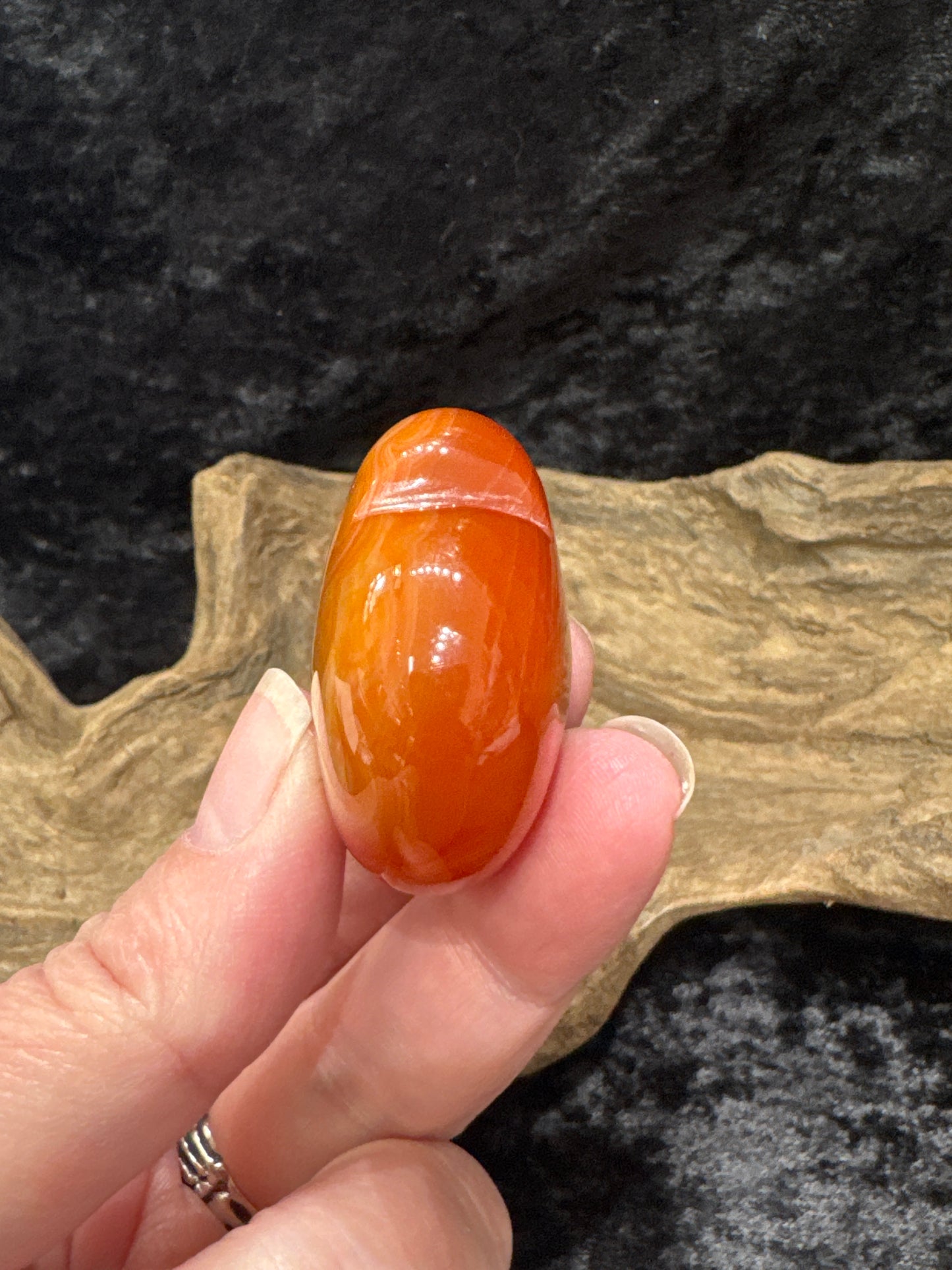 Carnelian Puff Heart