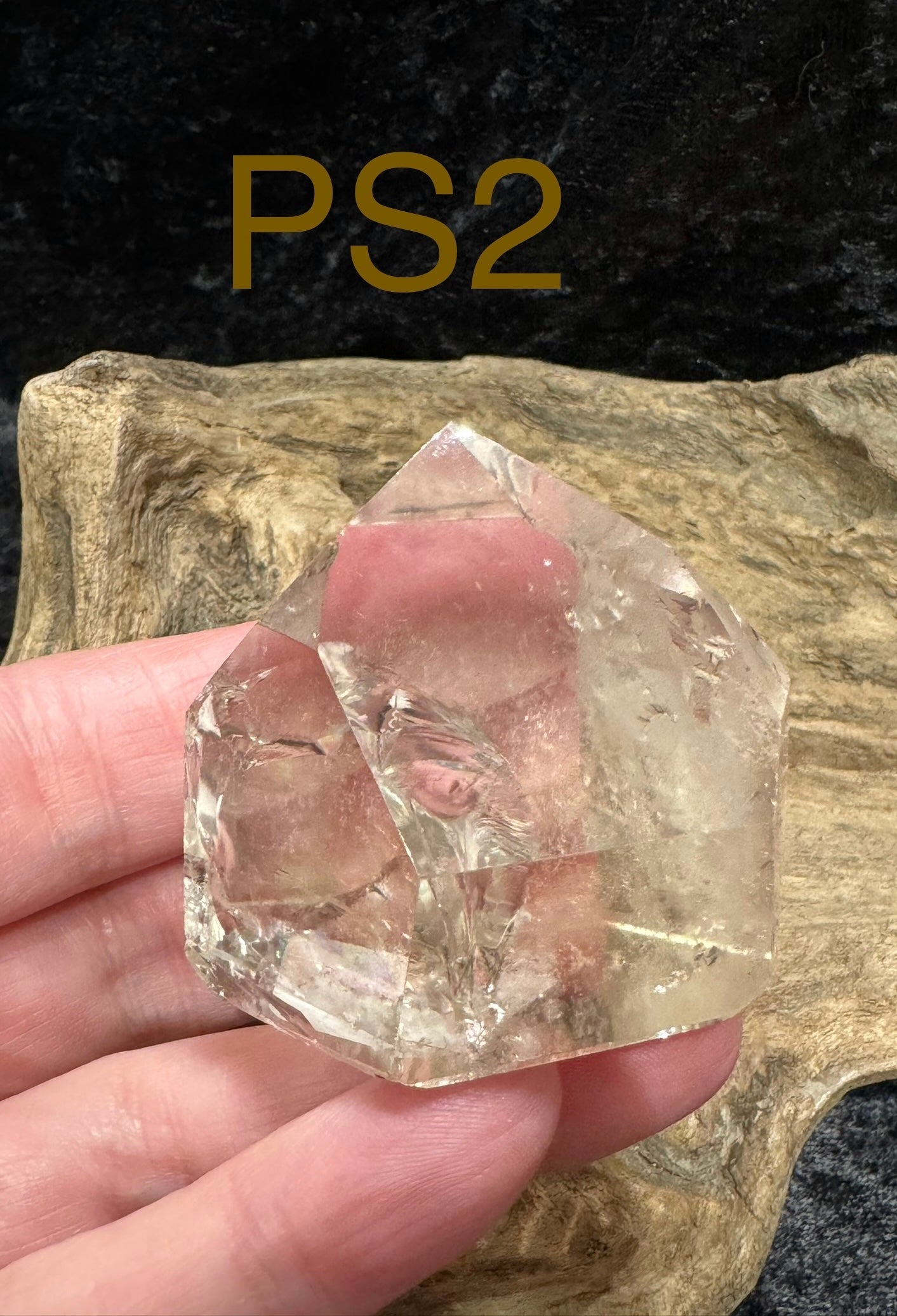 Polished smokey quartz