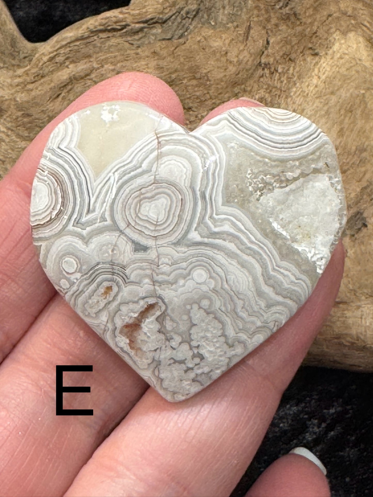 Crazy lace agate hearts