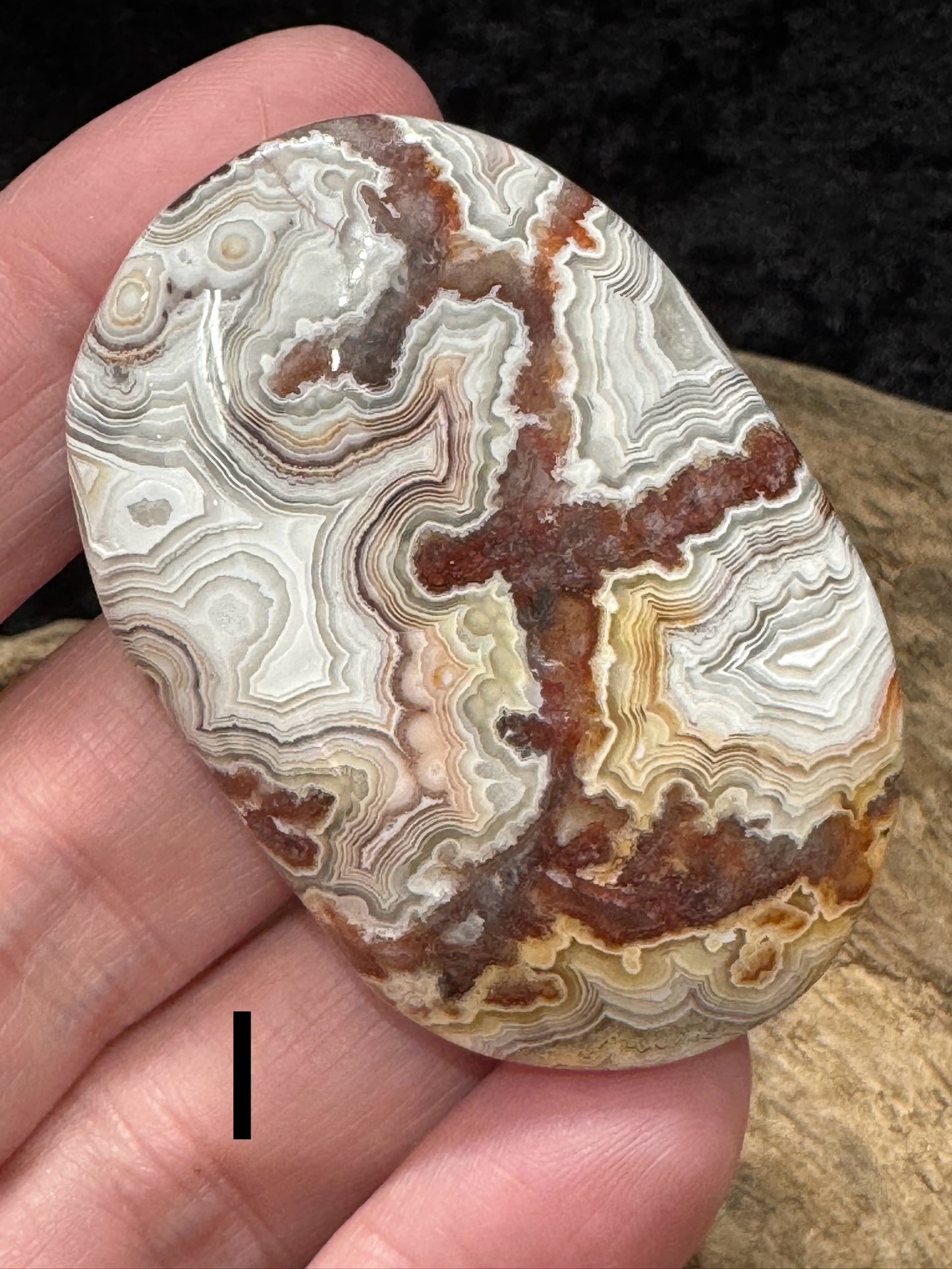 Crazy lace agate palm stones