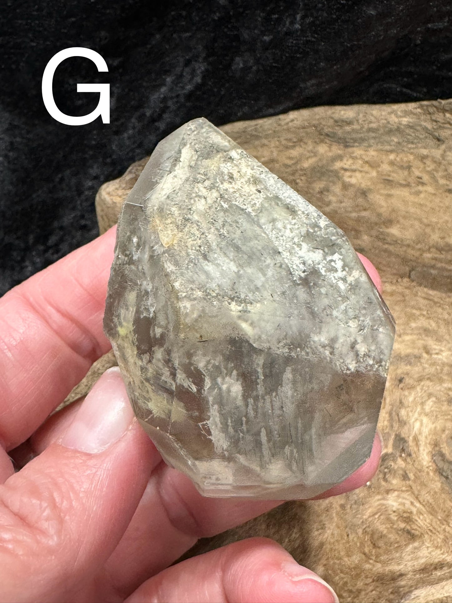 Lodolite polished points and freeform shapes