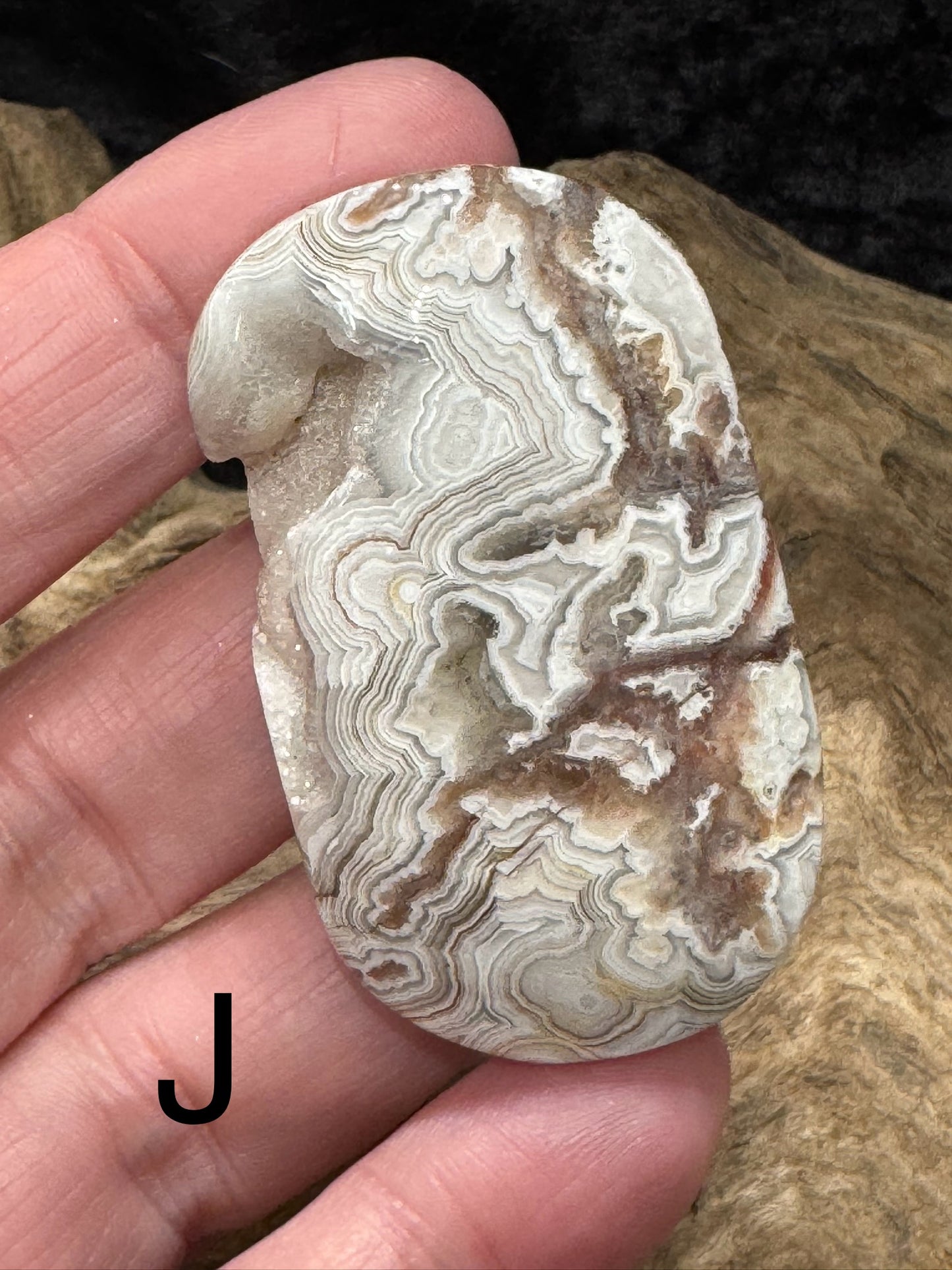Crazy lace agate palm stones