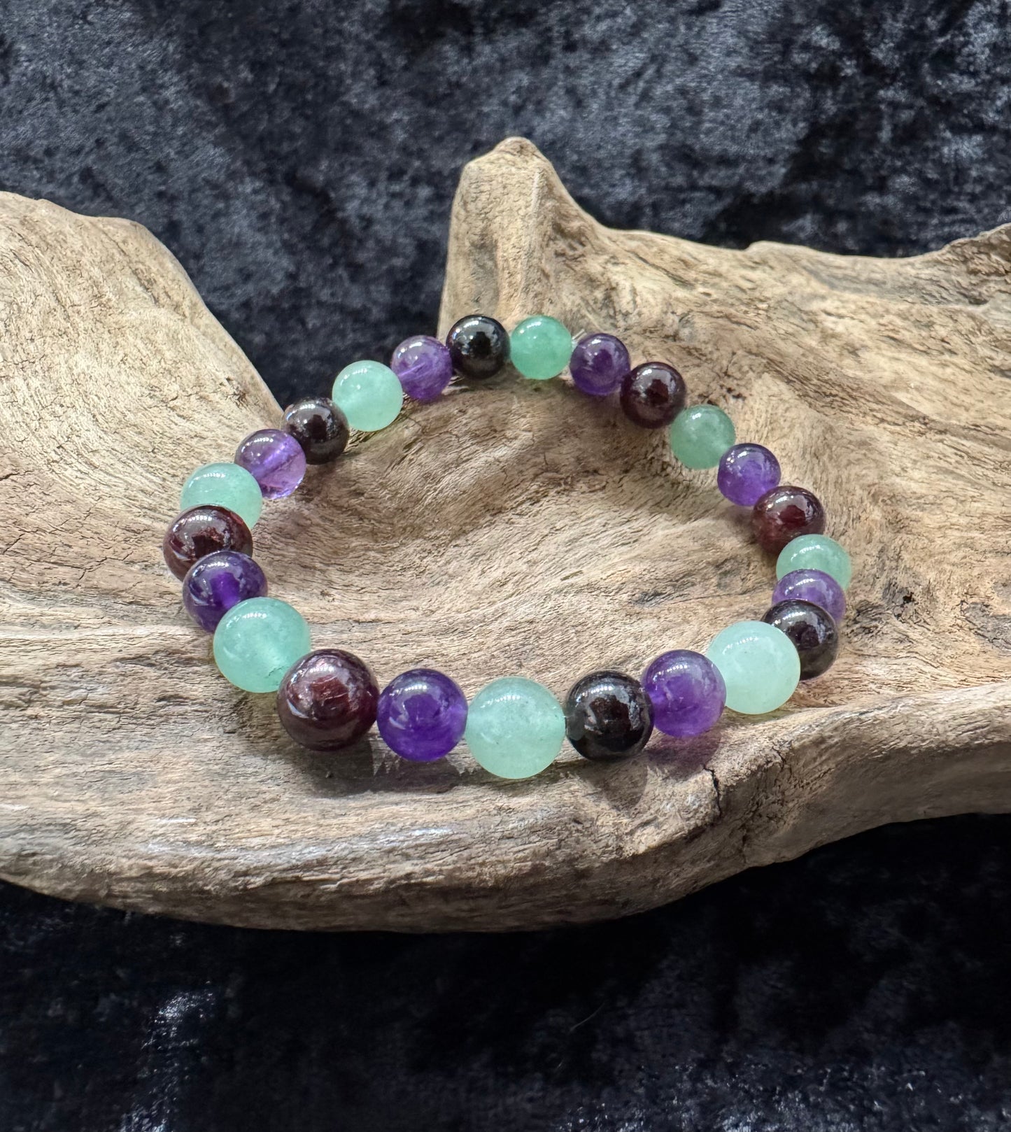 Handmade beaded intention bracelet