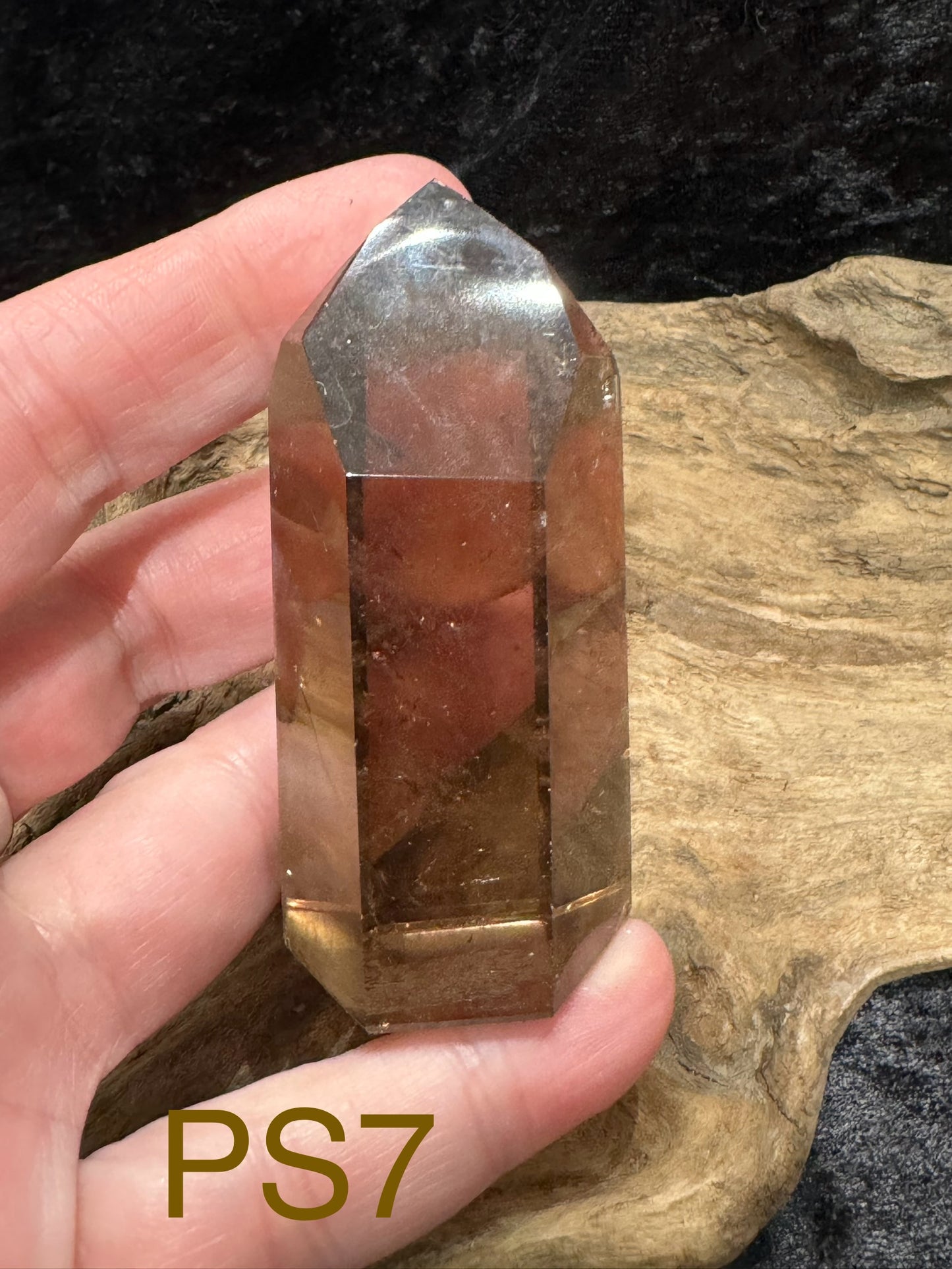 Polished smokey quartz