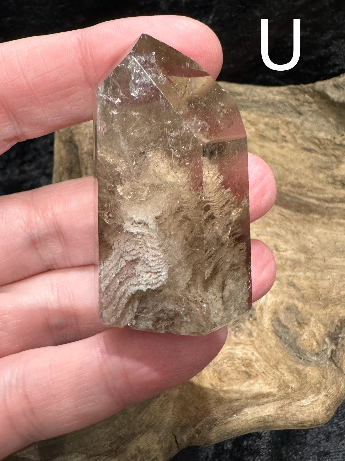 Lodolite polished points and freeform shapes