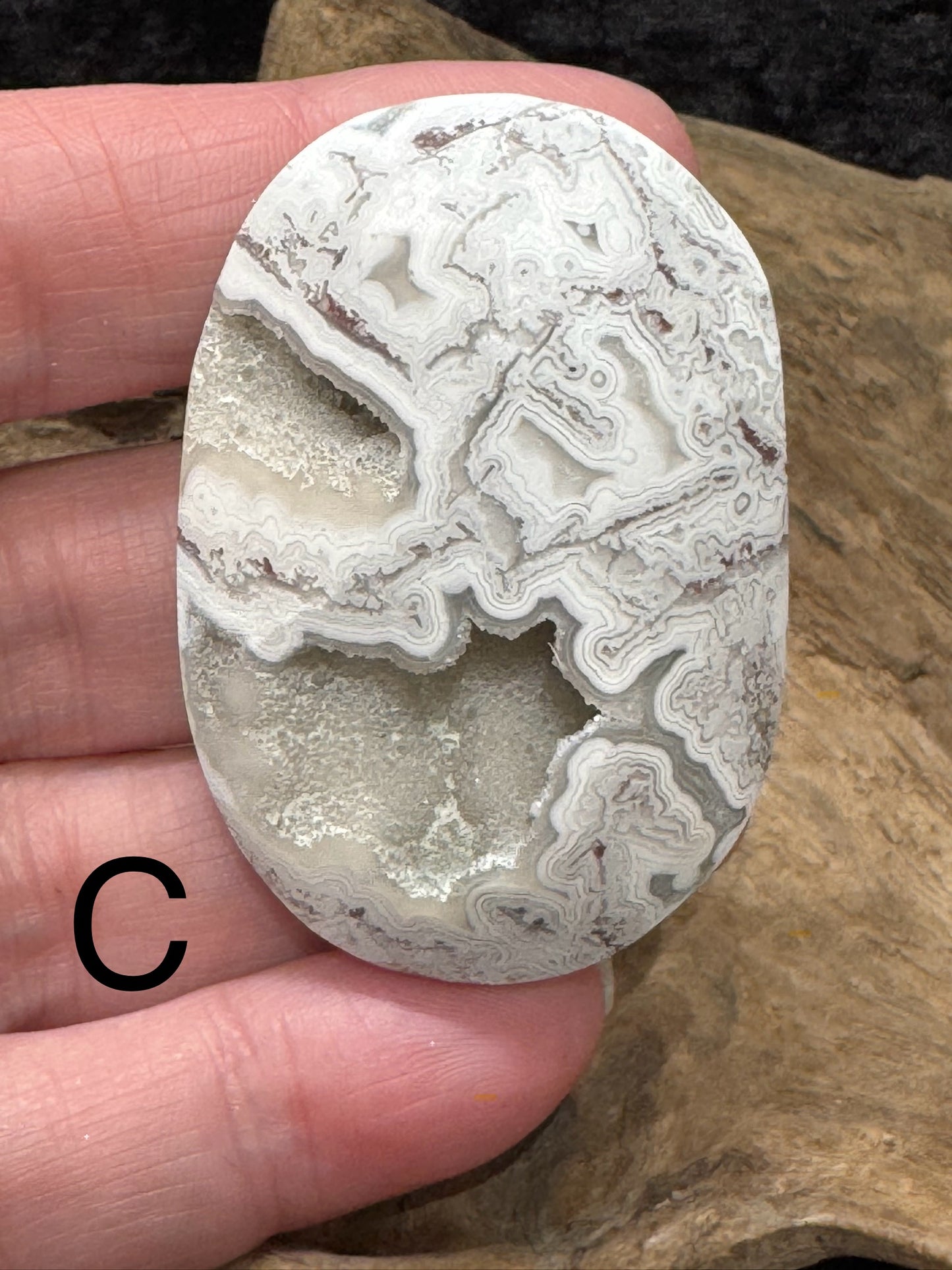 Crazy lace agate palm stones