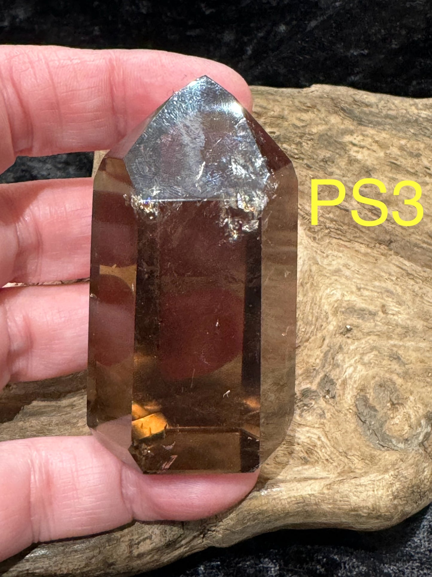 Polished smokey quartz