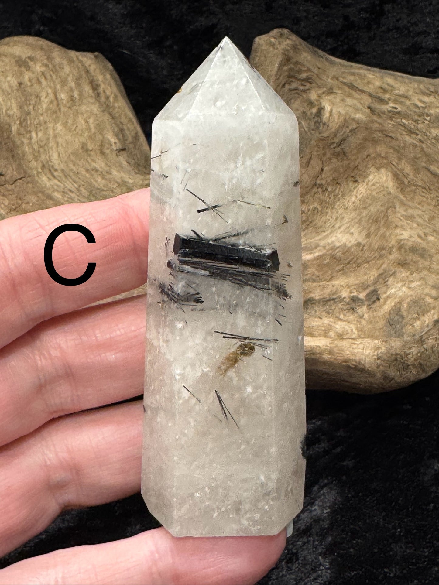 Tourmalinated quartz tower