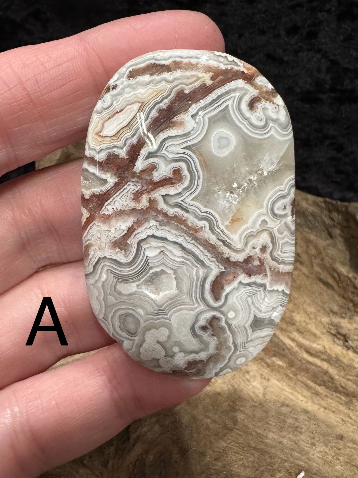 Crazy lace agate palm stones