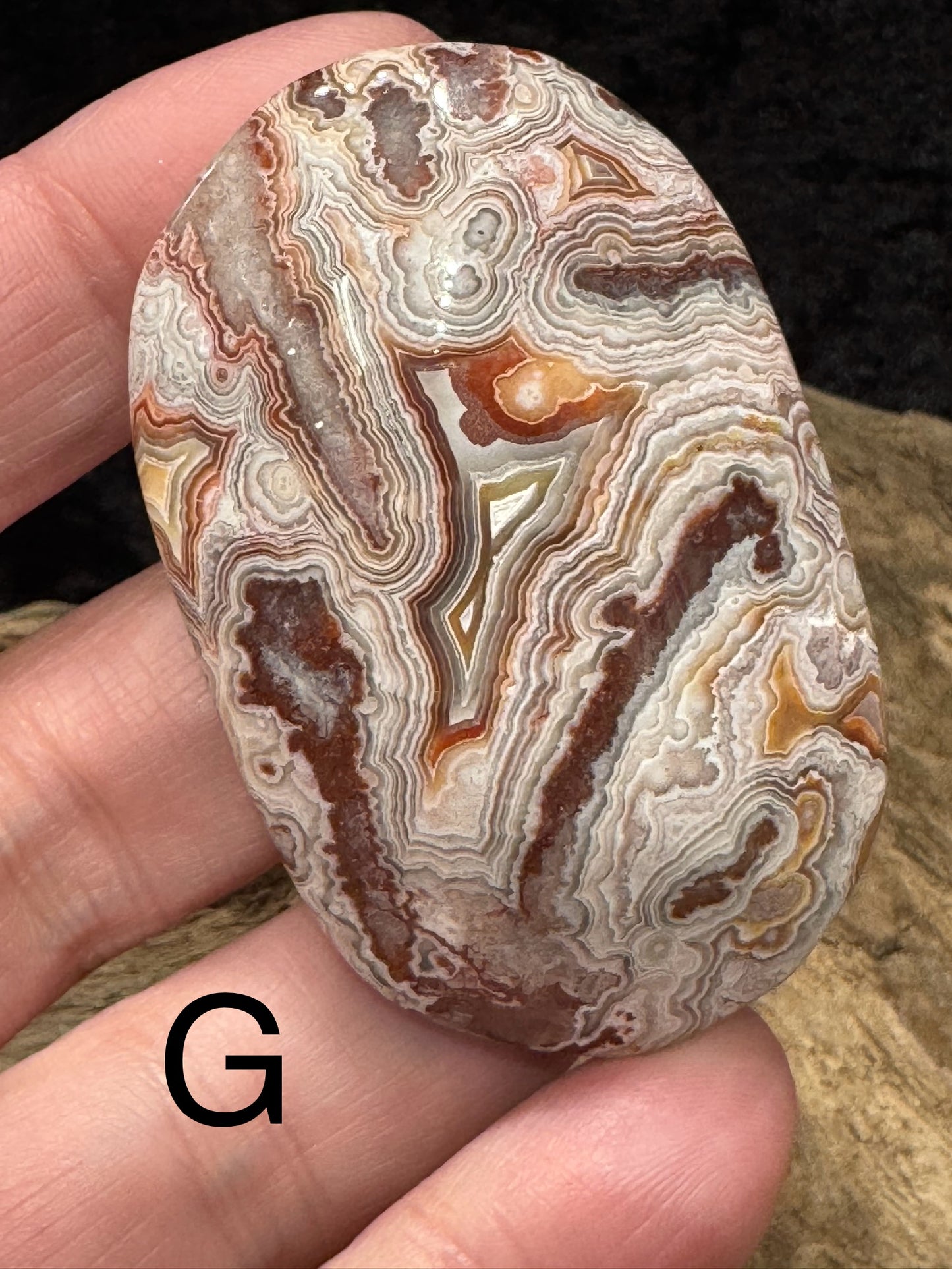Crazy lace agate palm stones