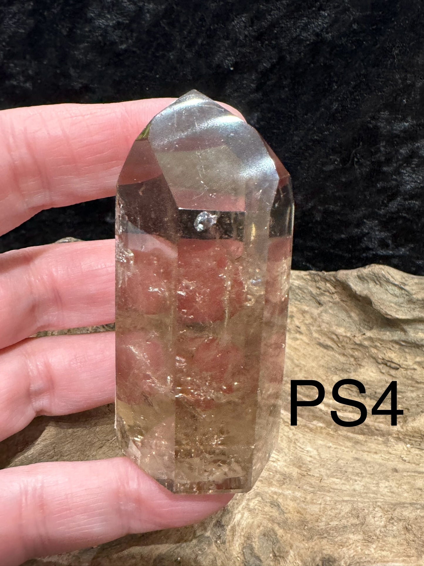 Polished smokey quartz