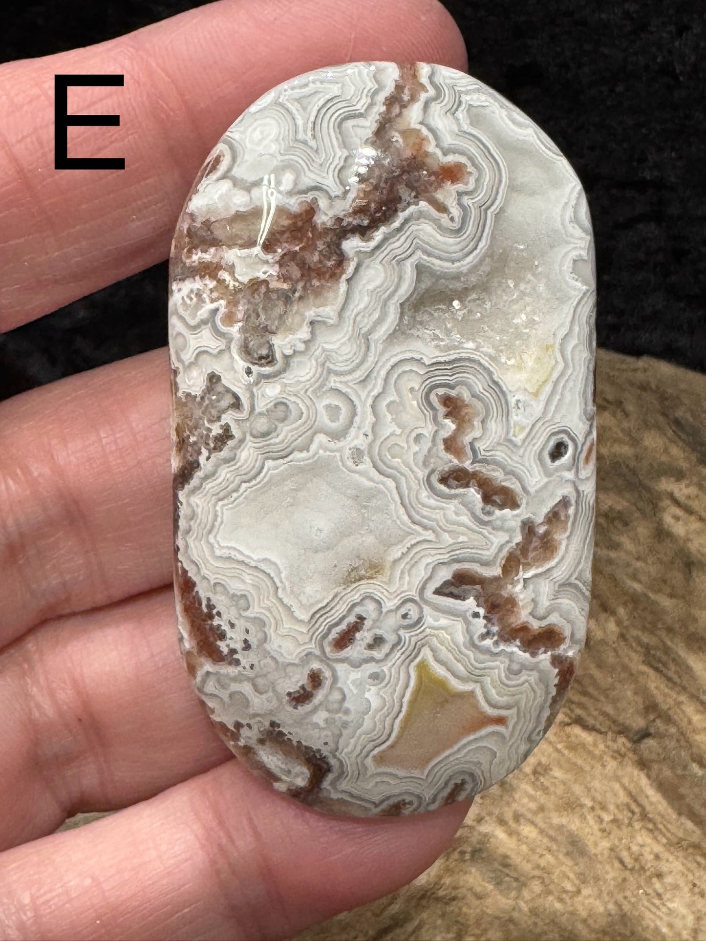 Crazy lace agate palm stones