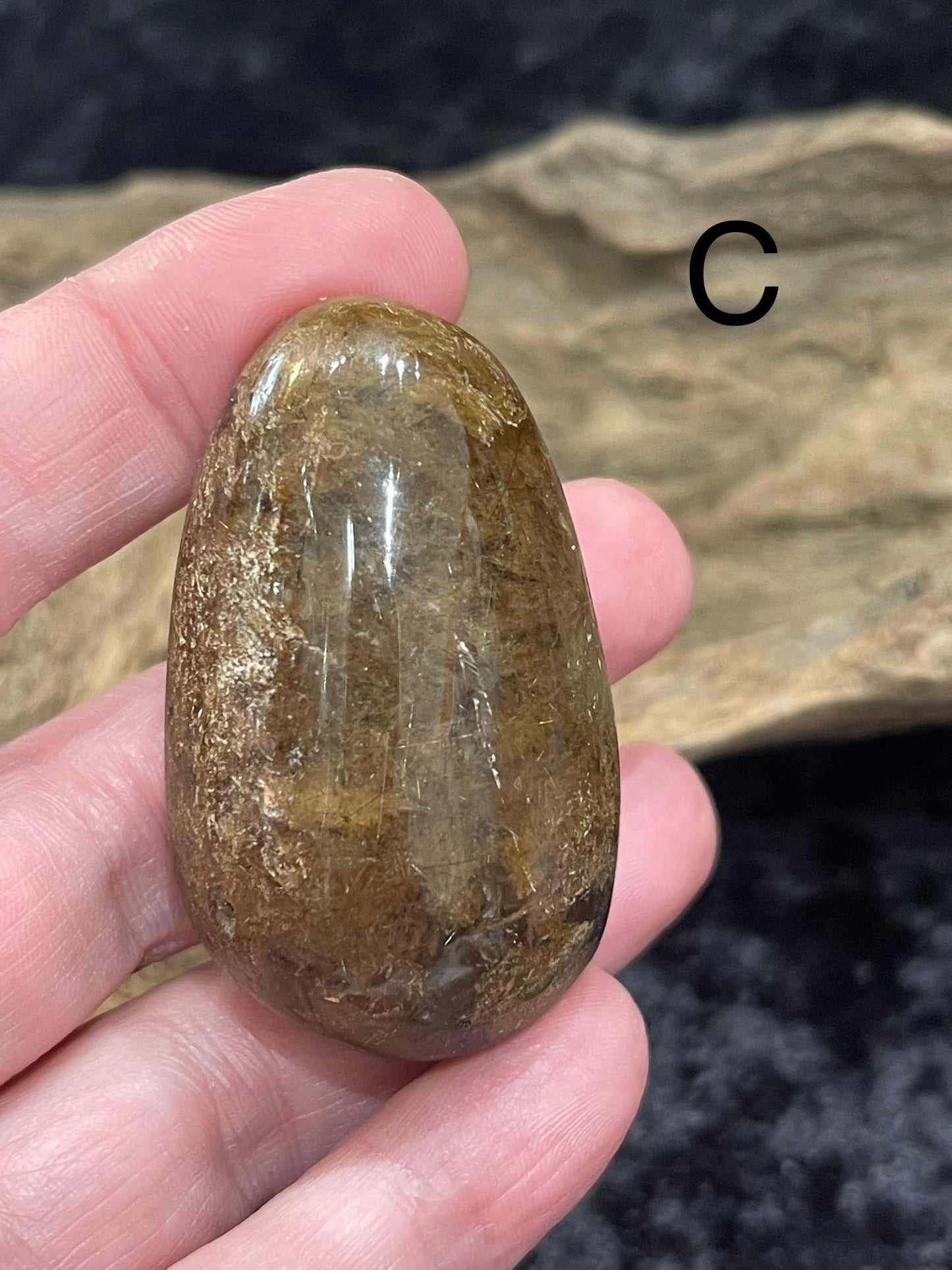 Lodolite polished points and freeform shapes