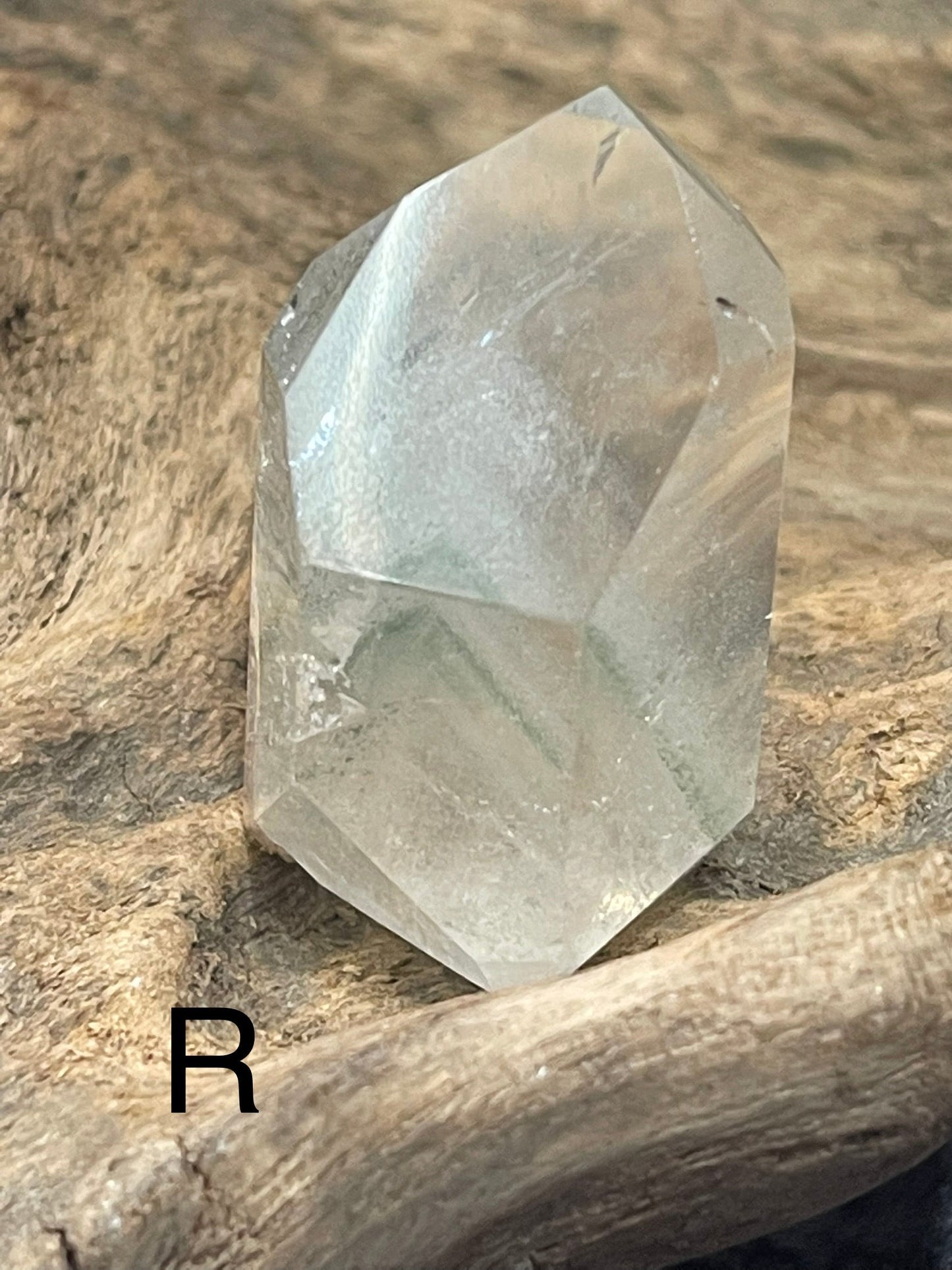 Lodolite polished points and freeform shapes