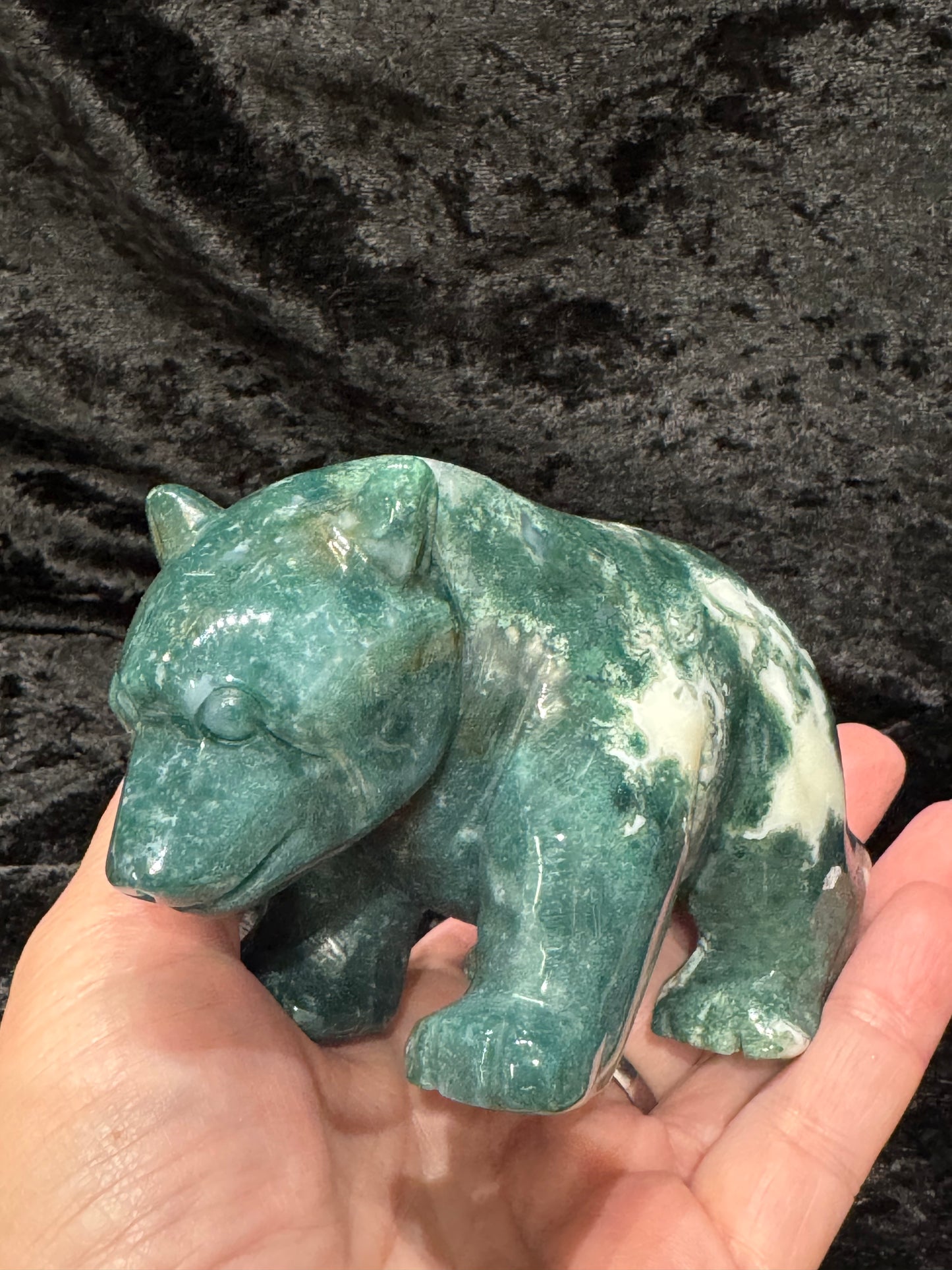 Moss Agate Bear