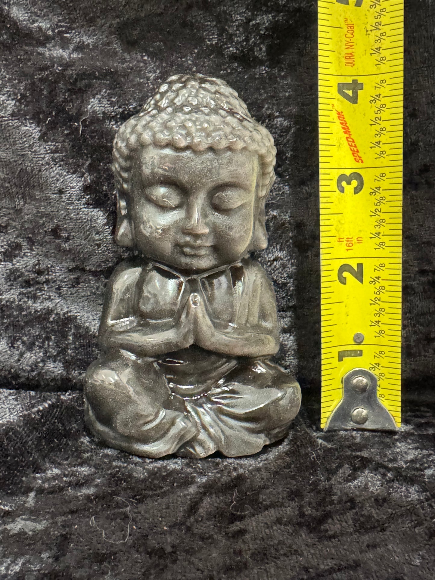 Silver Sheen Obsidian Buddha