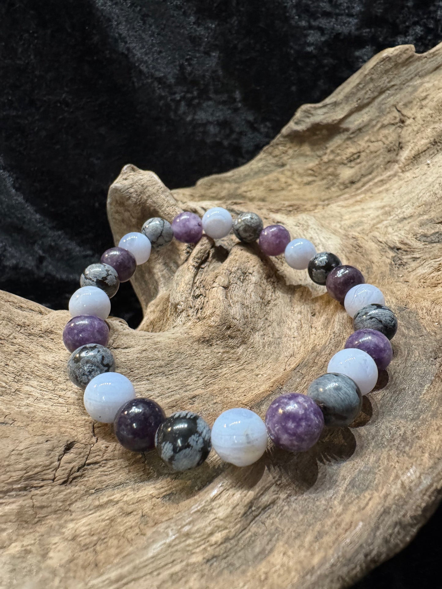 Handmade beaded intention bracelet