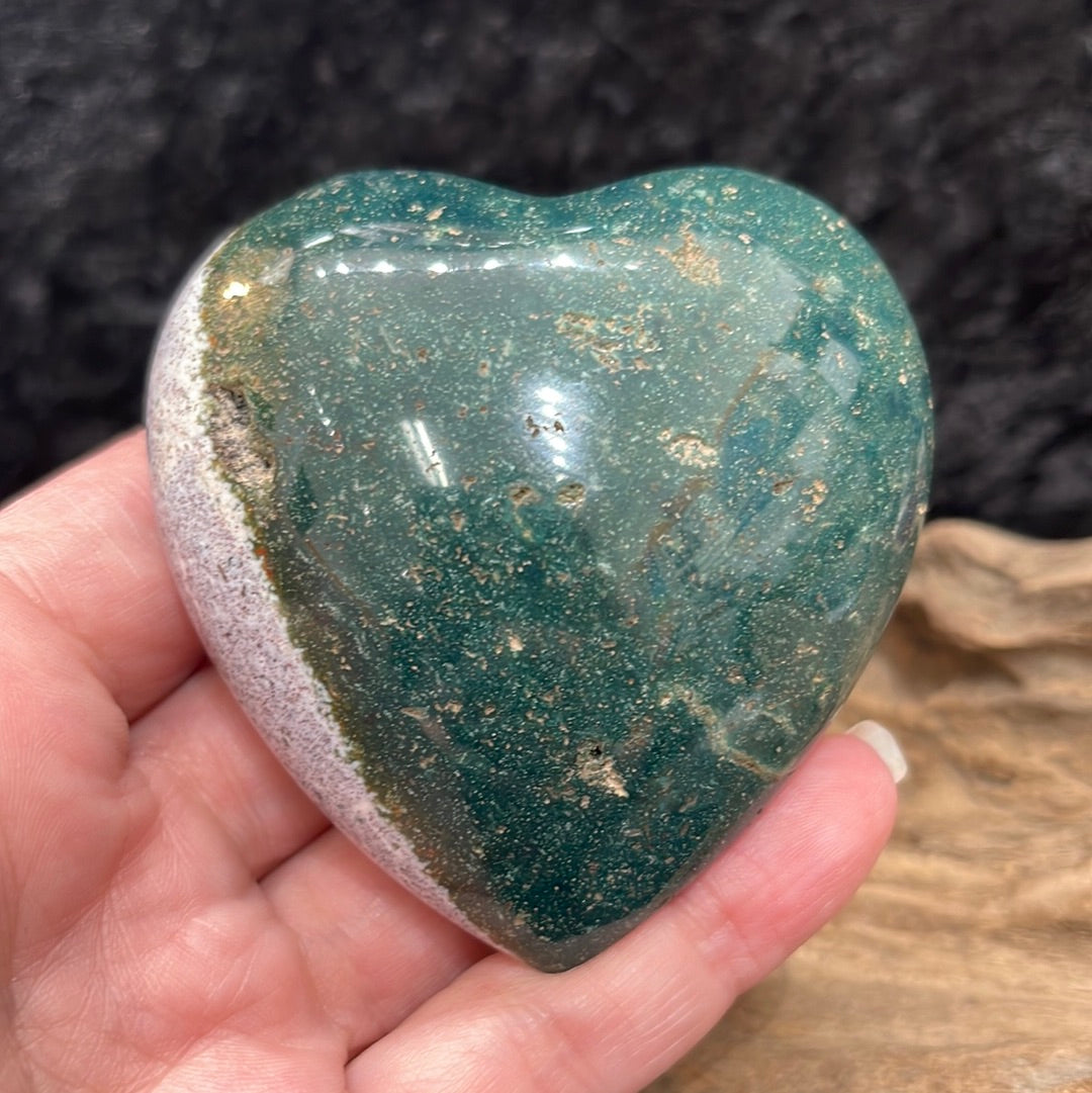 Ocean jasper jumbo hearts and spheres