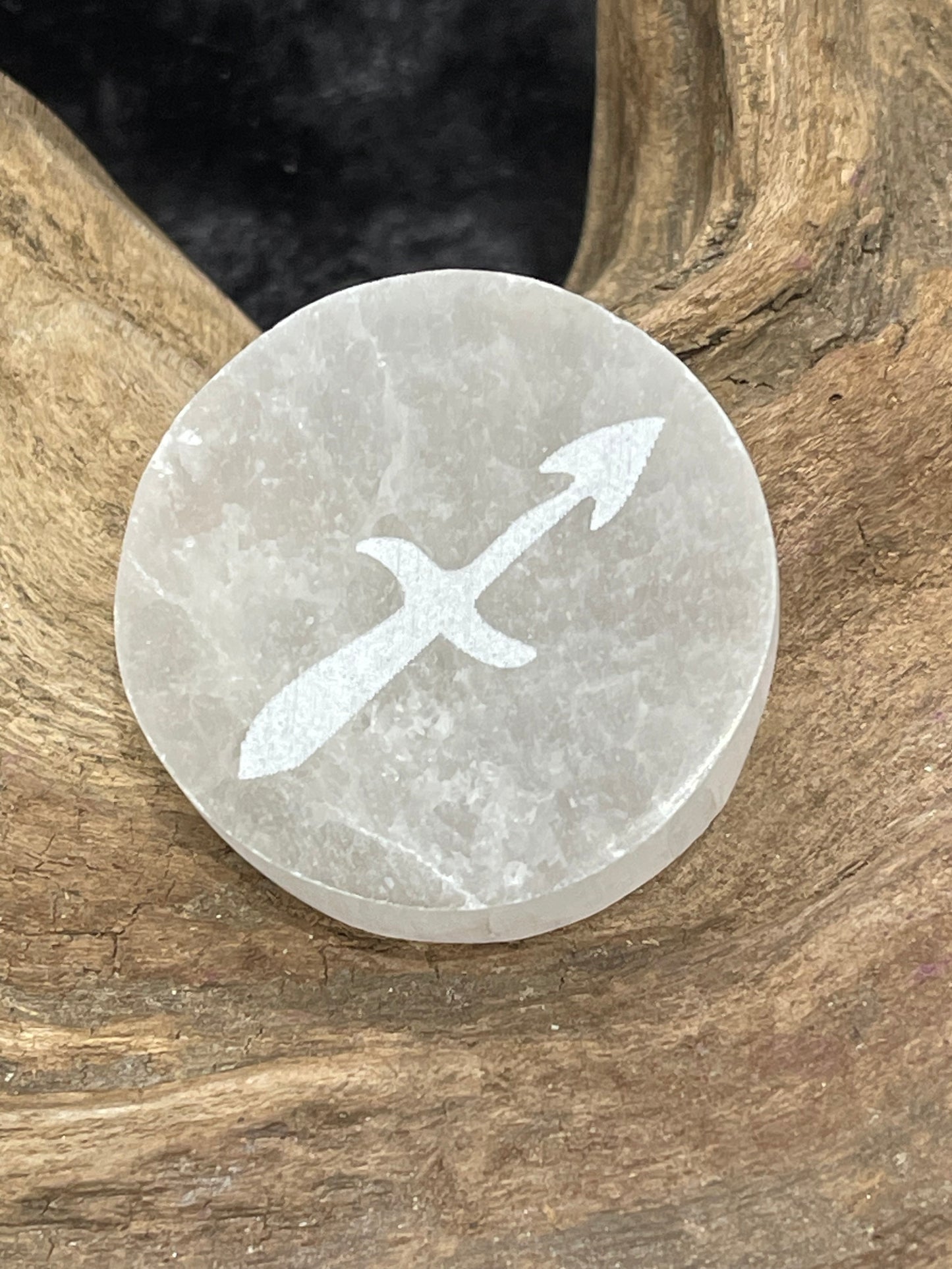 Selenite Zodiac Disc