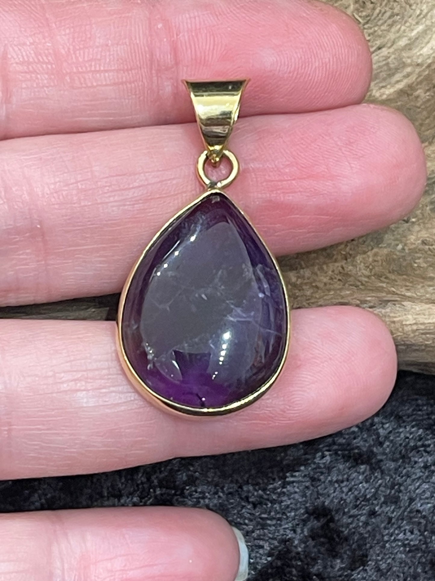 Bezel set crystal pendants
