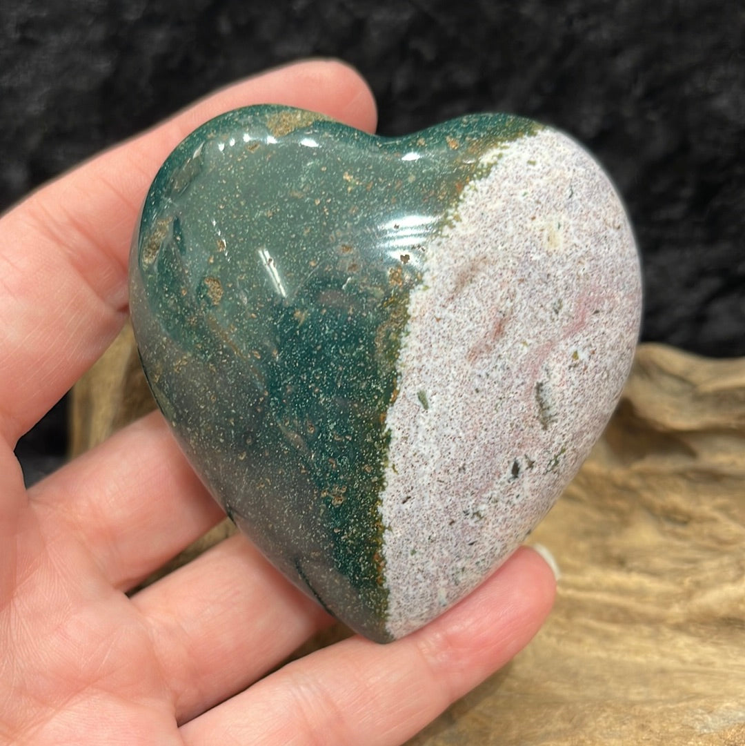 Ocean jasper jumbo hearts and spheres
