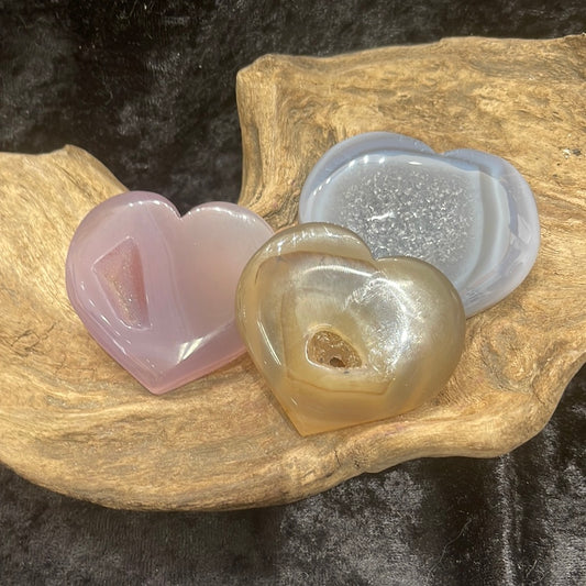 Druzy Agate Heart