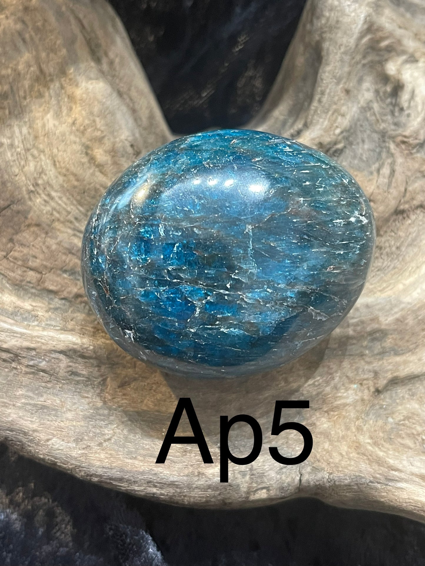 Blue Apatite palm stone