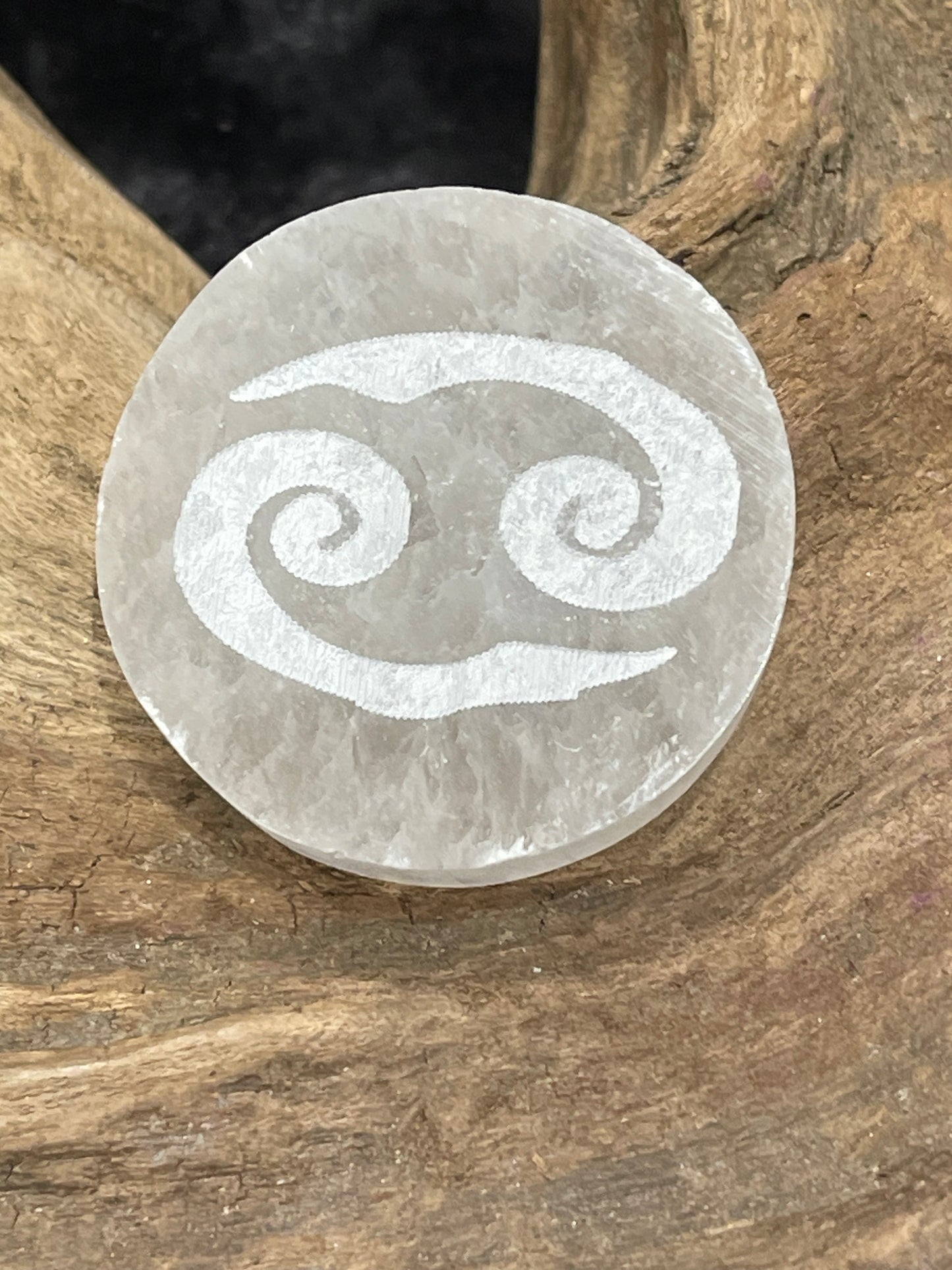 Selenite Zodiac Disc