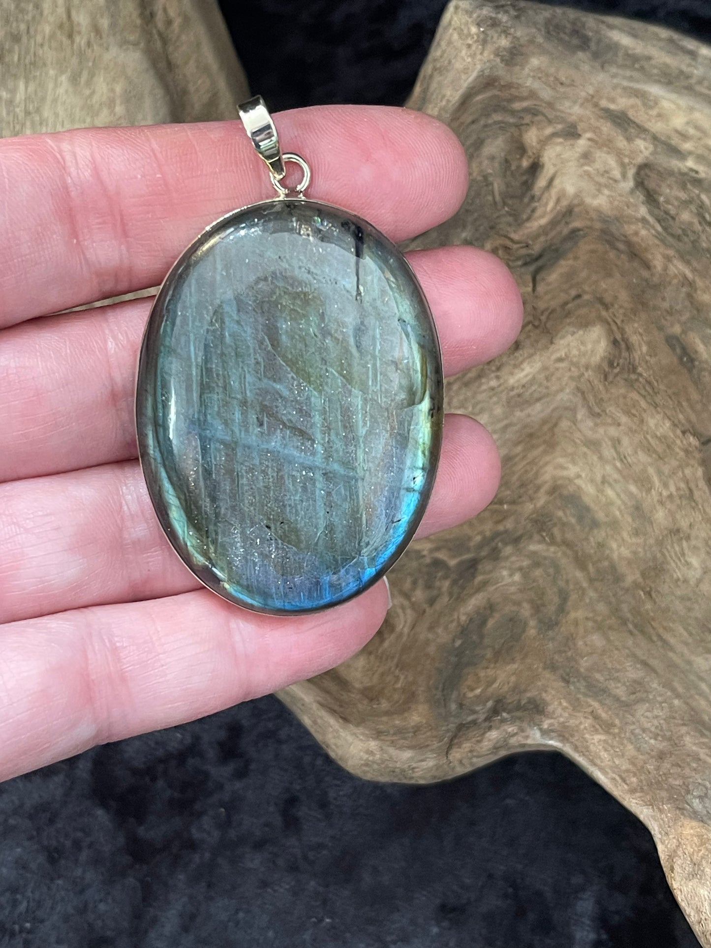 Bezel set crystal pendants