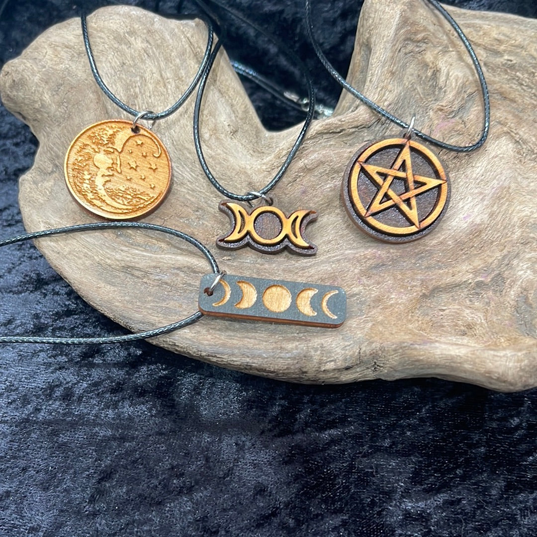 Wood pendants