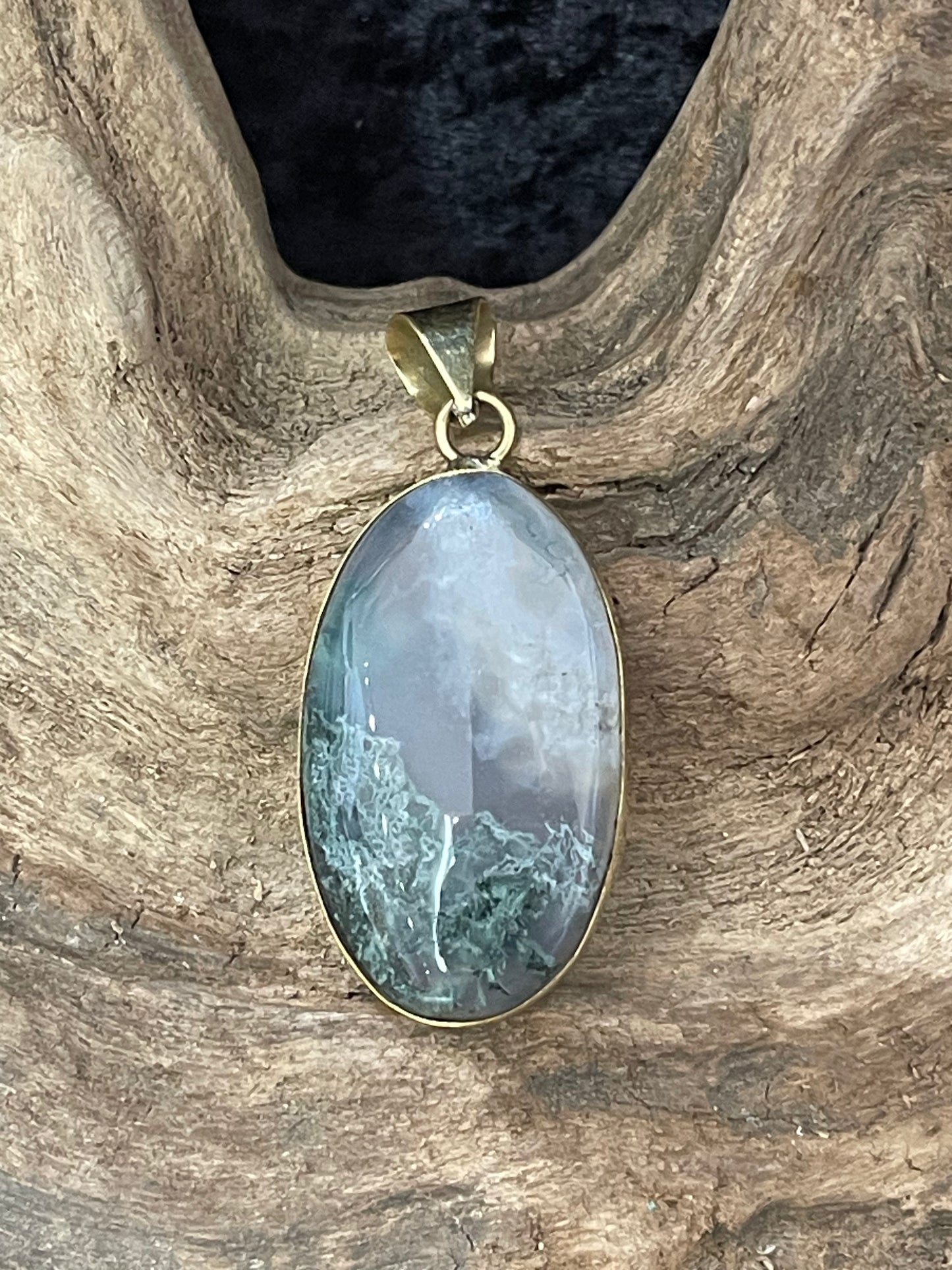 Bezel set crystal pendants