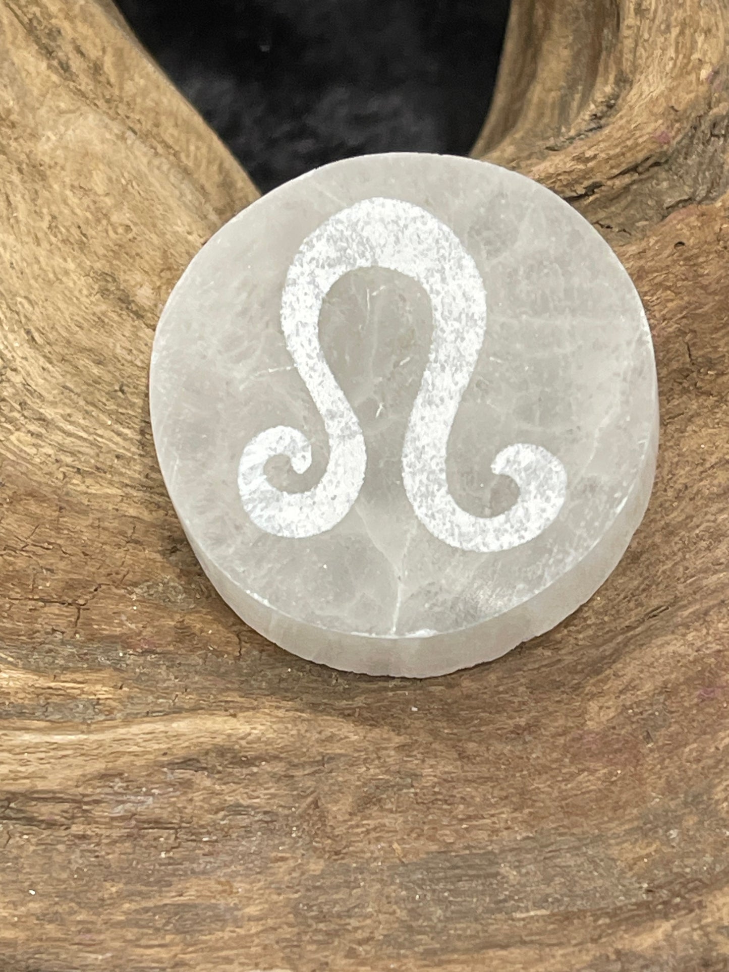 Selenite Zodiac Disc