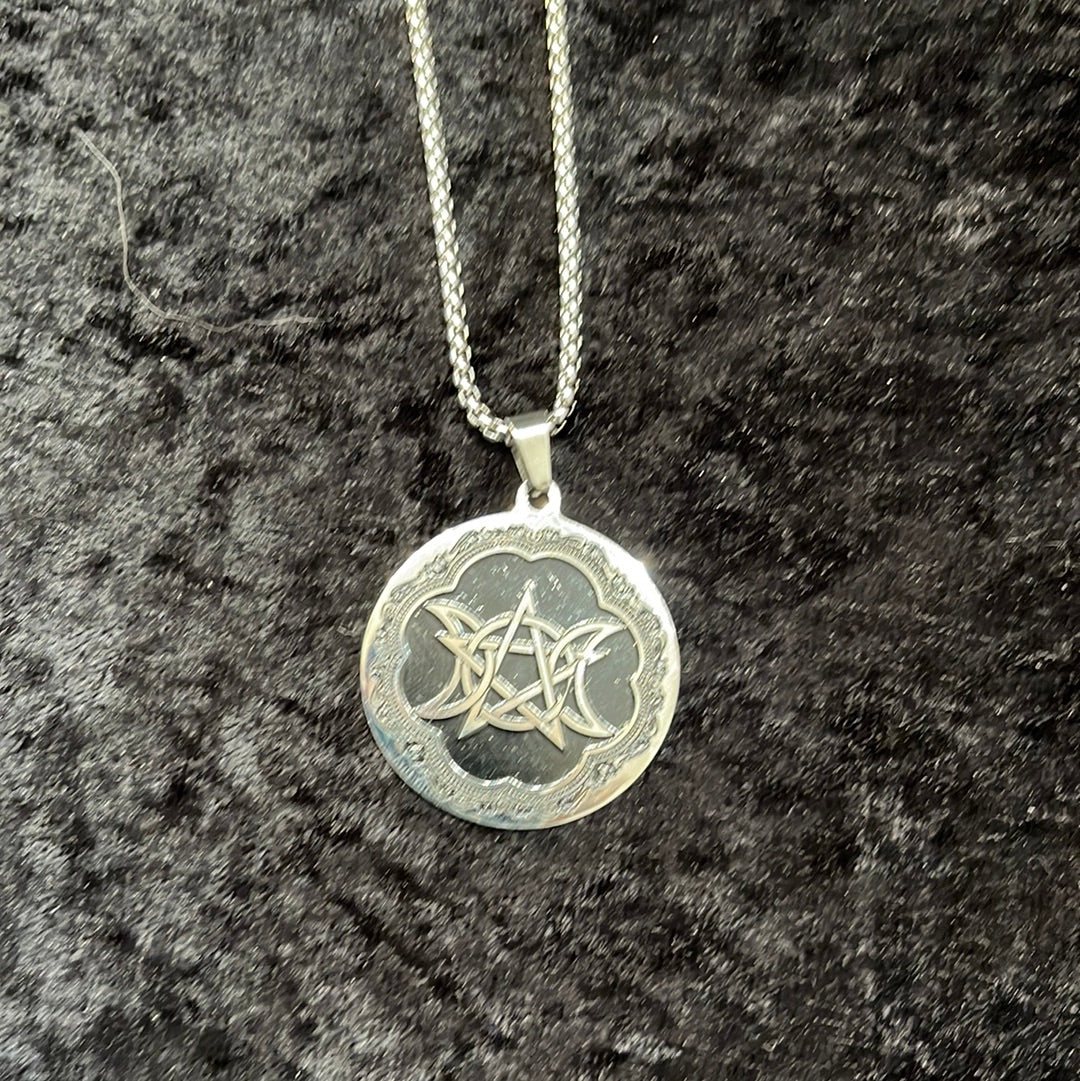 Stainless steel pendant on chain