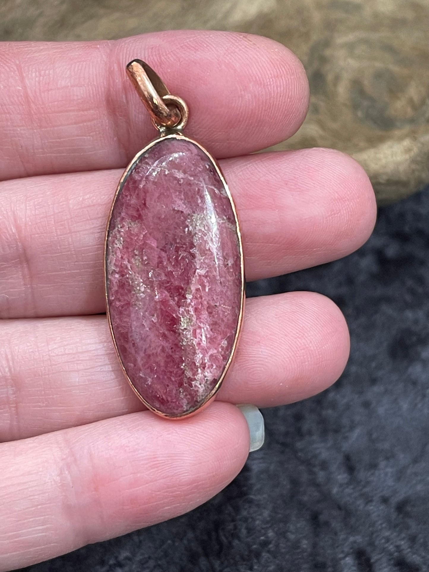 Bezel set crystal pendants
