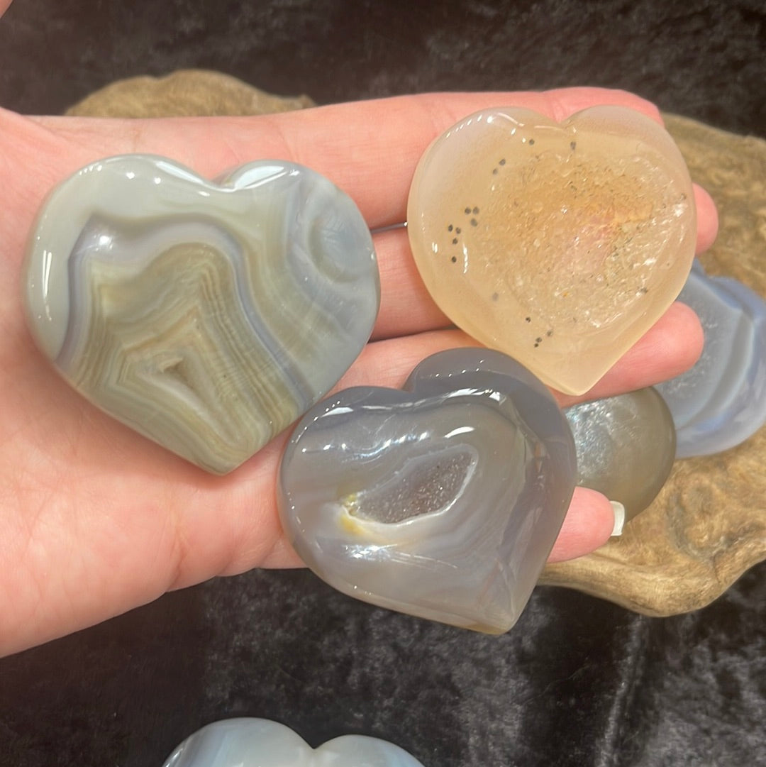 Druzy Agate Heart