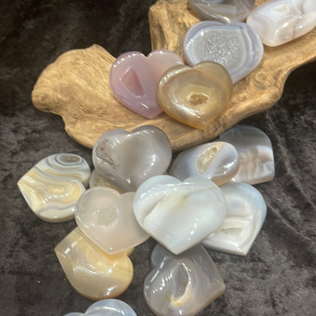 Druzy Agate Heart