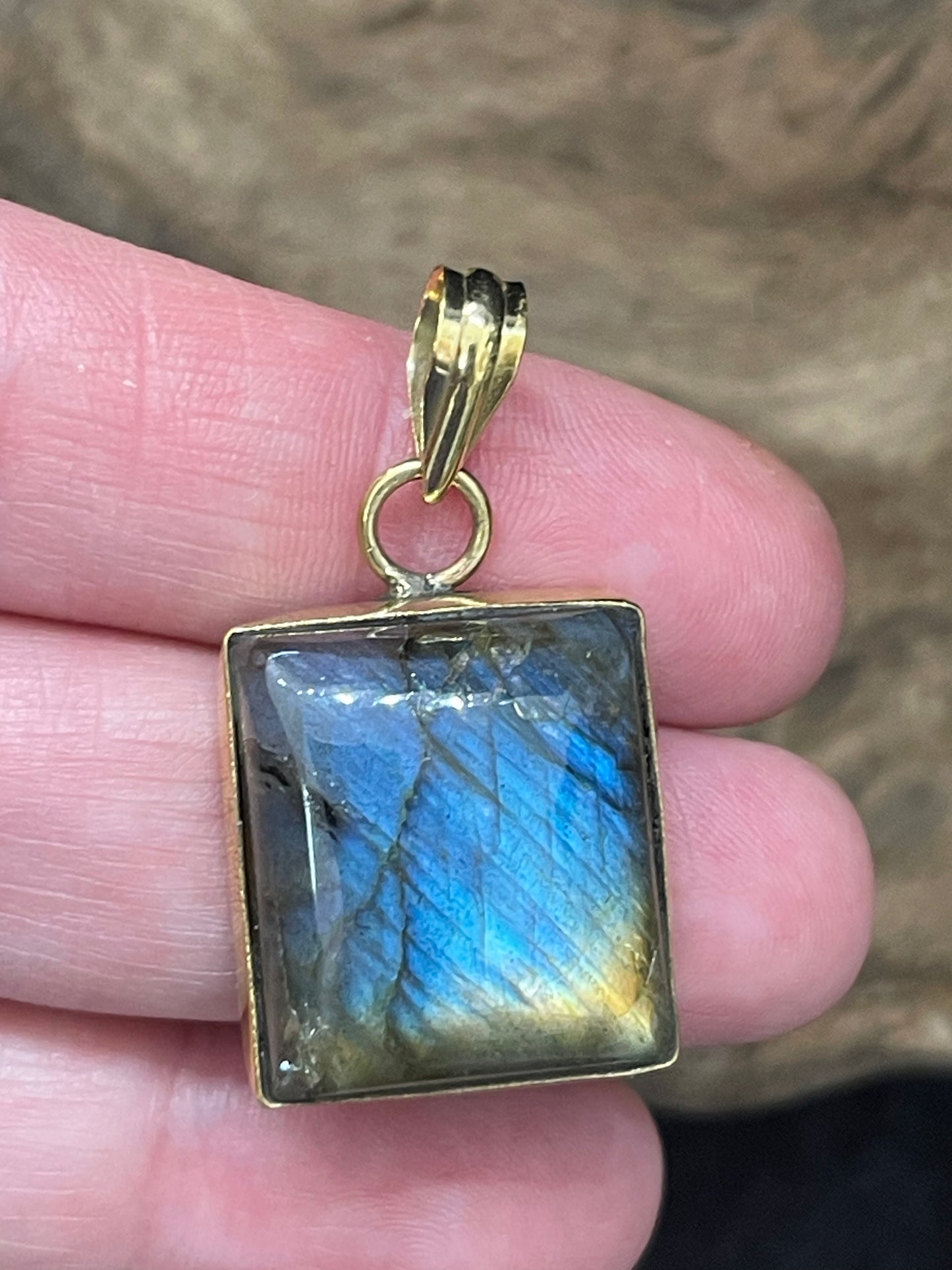 Bezel set crystal pendants