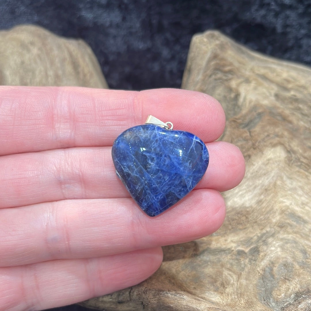 Star, heart & moon gemstone pendants