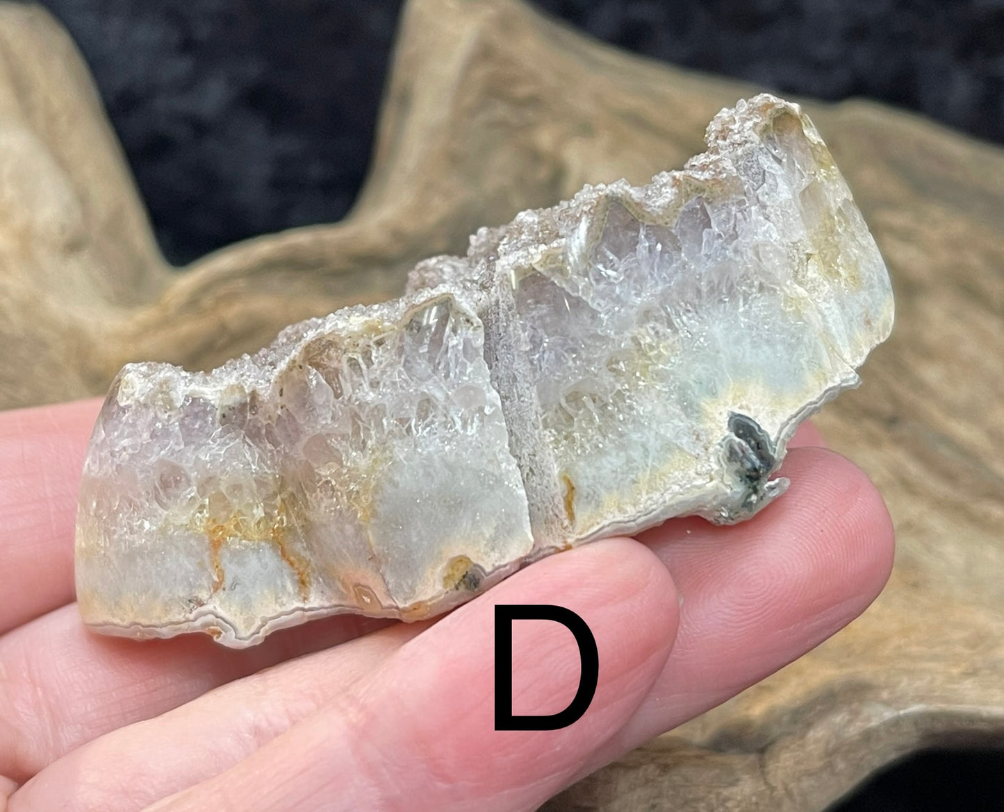 Druzy Agate Leaf