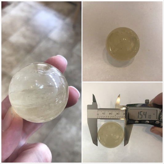 Yellow calcite sphere
