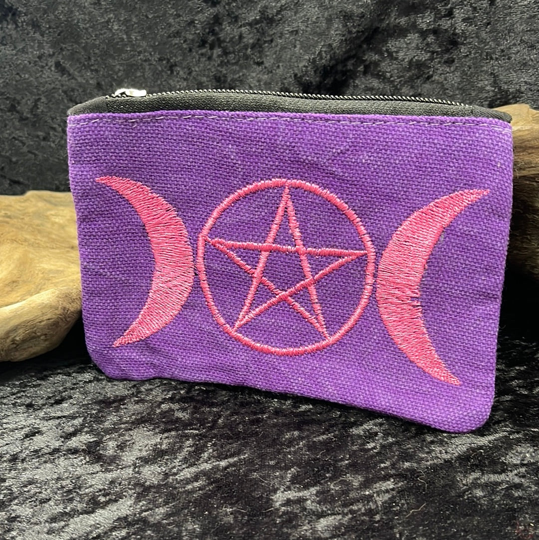 Embroidered Coin Pouch