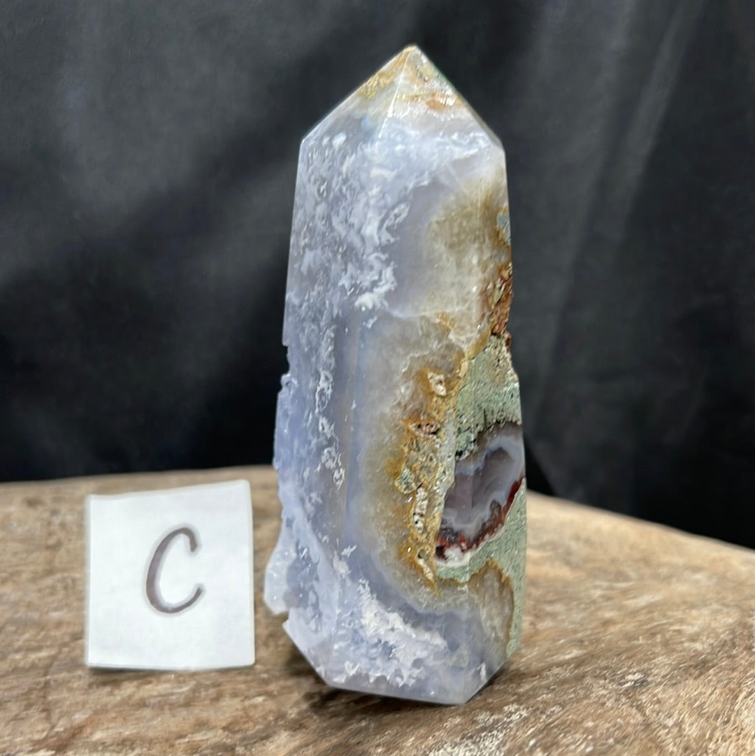 Blue Lace Agate tower
