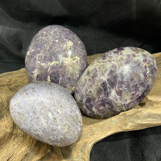 Lepidolite palm stone
